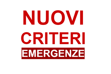 Nuovi criteri per l’emergenza