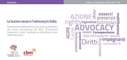 Le buone cause e l'advocacy in Italia