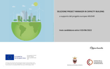 Avviso di selezione Project Manager in capacity building per il progetto "Mudar" 