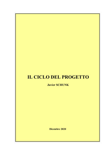 “IL CICLO DEL PROGETTO 2020”